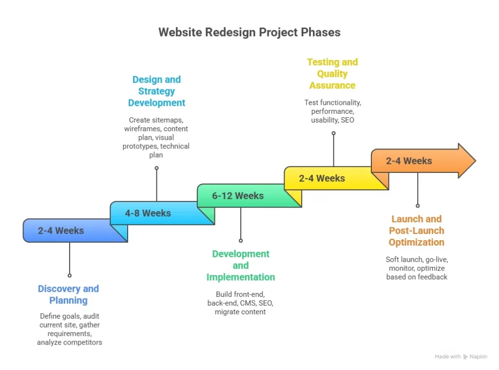 Comprehensive Website Redesign Timeline